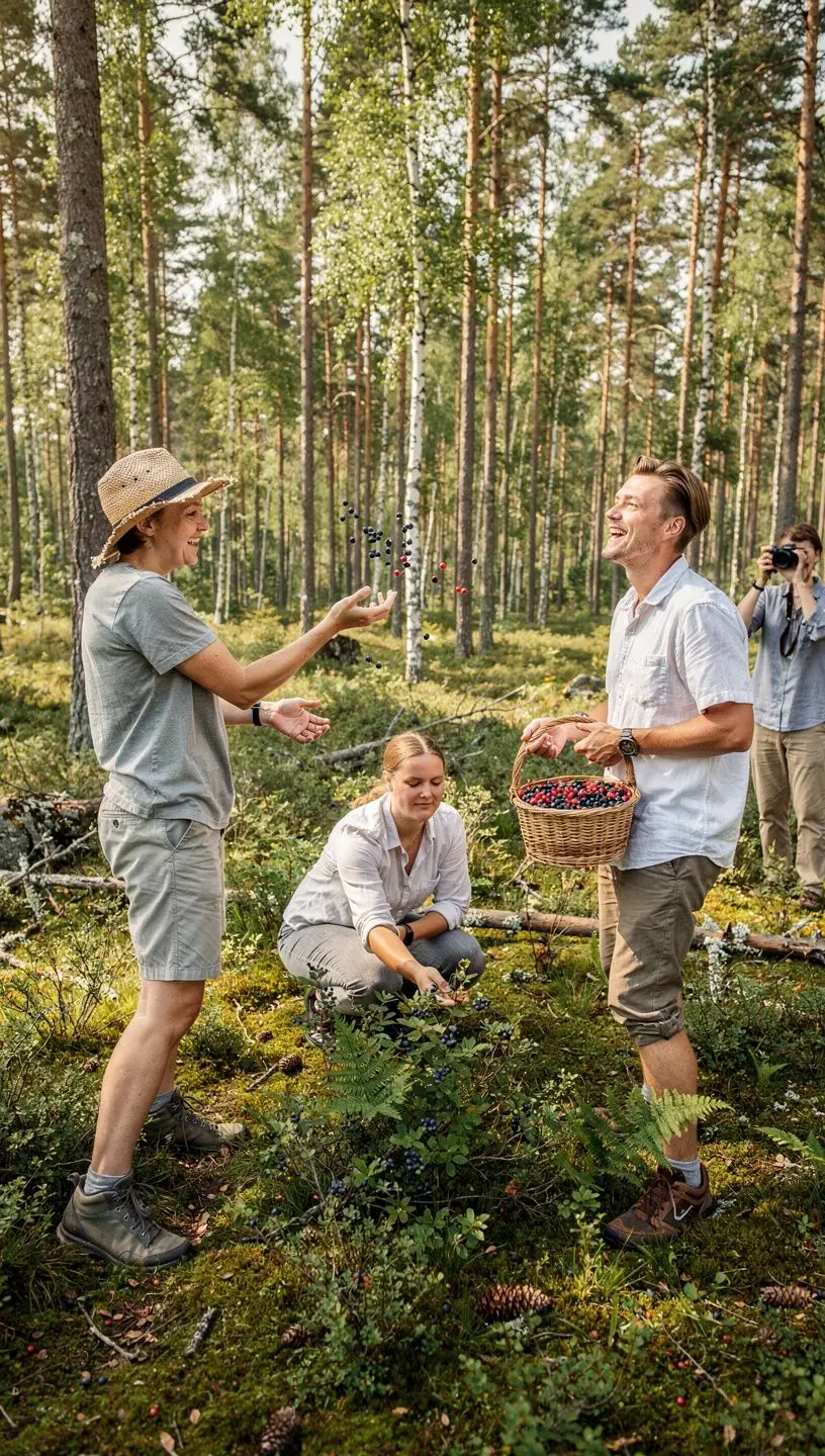 Külastaja, kes naudib traditsioonilisi Eesti toite kohaliku toiduturu juures.